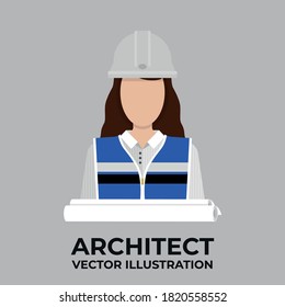 Minimalist version architect illustration design