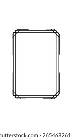Marco de Vertical minimalista con esquinas redondeadas en un estilo de arte de línea limpia. Un borde simple para un diseño de impresión moderno, documentos o volantes.