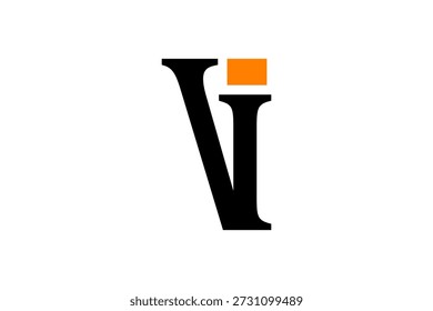 Minimalistisches VI-Monogramm-Logo-Design, moderne Markenidentität, elegantes Vektoremblem für geschäftliche und kreative Nutzung