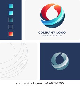 Minimalist Vibrant and colorful business logo