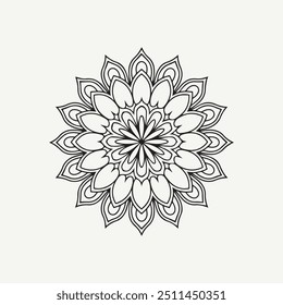A minimalist and vibrant flat vector design featuring a flower, ideal for use in nature-themed graphics, floral patterns, and decorative elements.