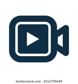 minimalist video icon vector eps