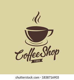 Coffee Cup Logo Dialogue Balloon Shape Stock Vector (Royalty Free ...