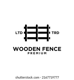 minimalist vintage fence logo vector illustration design