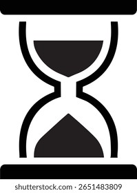 Minimalist Vintage Hourglass Symbol for Time Measurement
