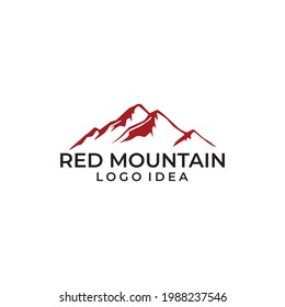 minimalist vintage mountain logo design