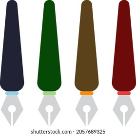 Minimalist Vintage Pen - Amazing colorful vector illustration of a pen suitable for design assets, decoration, clip art, animation, apps, mockup, design assets, website and illustration in general