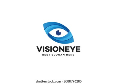 Minimalist Vision Eye Logo Gradient