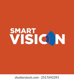 Diseño de logotipo de visión minimalista con diseño de logotipo de visión inteligente 