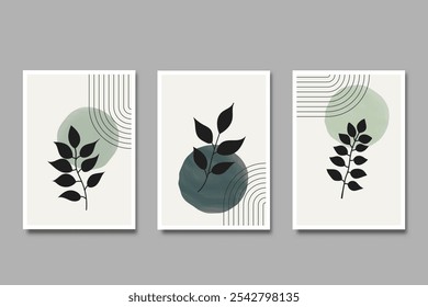 Minimalista Wall Art boho estética moderna para design de arte de parede printable.botanical parede arte decoração coleção