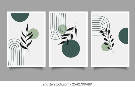 Minimalist Wall Art boho modern aesthetic for wall art design printable.botanical wall art decoration collection