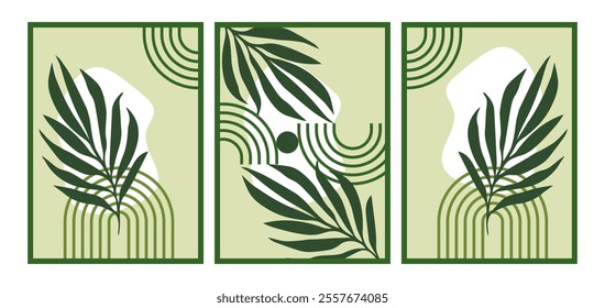 Minimalist wall art vector set of boho plant images,
abstract art design for prints,wall paper, minimal wall art and natural with a beautiful and calming,Botanical wall art,Plants with abstract shapes