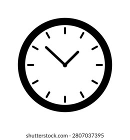 Minimalist Wall Clock Timepiece Vector Icon Design
