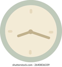 Minimalist Wall Clock Vector Illustration Design