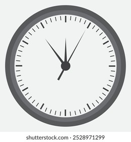 Minimalist wall clock vector, sleek design