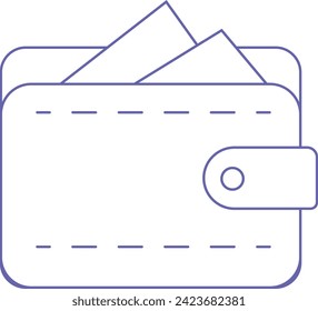 Icono de línea vectorial de cartera mínima