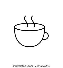 Minimalist warm glass of tea icon. flat vector illustration.