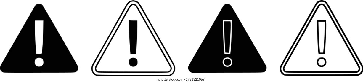 Iniciar sesión de advertencia minimalista en blanco y negro que transmiten precaución y alerta