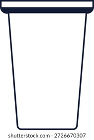 Icono minimalista de contenedor de residuos o papelera, Ilustración vectorial simple para la eliminación de basura, almacenamiento y conceptos organizativos.