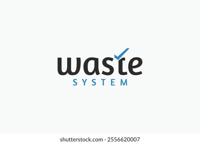 minimalist waste system icon logotype design vector illustration. mature waste system concept logo vector design template isolated on white background.