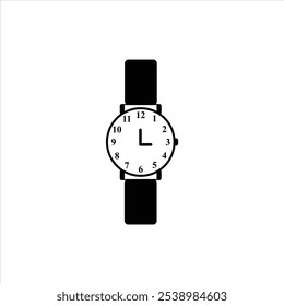 Minimalist Watch Display with Pure White Background for Websites.