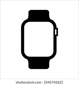 Minimalist watch icon in flat style, ideal for time-related or fashion themes.