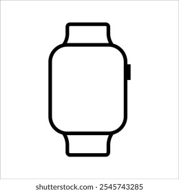 Minimalist watch icon in flat style, ideal for time-related or fashion themes.