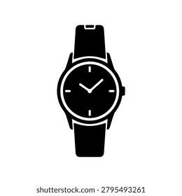 Minimalist Watch Wristwatch Time Vector Icon Design