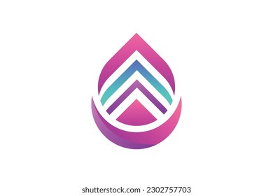 Minimalist Water Drop Logo Design