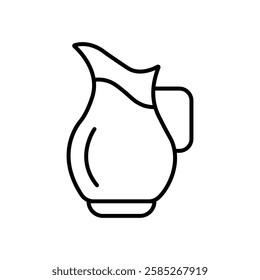 Minimalist Water Jug Line Icon 