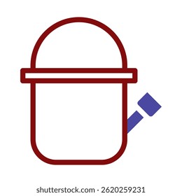 Minimalist watering can illustration showcasing agricultural and gardening themes