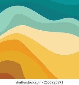 minimalist waves on a calm background