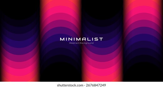 Ondas minimalistas de rosa y púrpura crean un diseño de fondo abstracto audaz