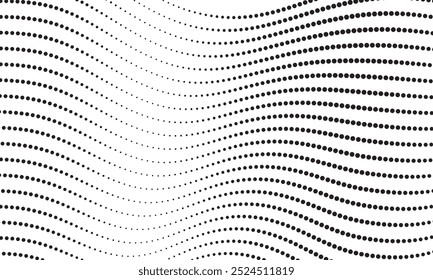 Minimalist wavy dot pattern abstract background, ideal for modern designs, digital art, and creative projects