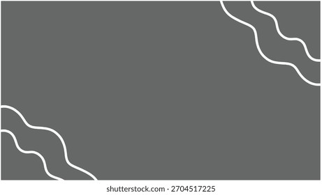 Animación minimalista de borde de esquina de línea ondulada. Elemento De Marco De Corriente Curvado Dinámico 2D Simple. Superposición de fondo gráfico de movimiento fluido Abstractas.