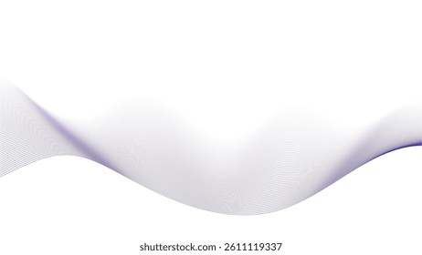Minimalist Wavy Line Design in Soft Purple Gradient