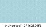 Minimalist wavy seamless pattern background. Blue water curve wave line. Chinese and Japanese traditional oriental blue texture. Asian ornament. Repeat texture for wallpaper. Vector illustration
