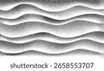 Minimalist wavy terrain with dot grain, pencil texture, and haze effect. Versatile monochrome background for creative use.