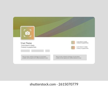 Minimalist Web User Profile Interface Mockup