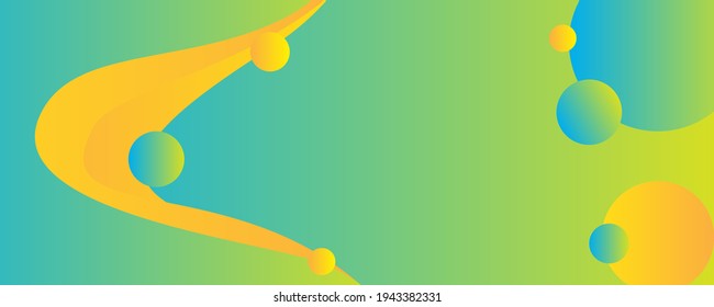 Minimalist website banner with a beautiful blend of green and yellow. For website banners, layouts, backgrounds.