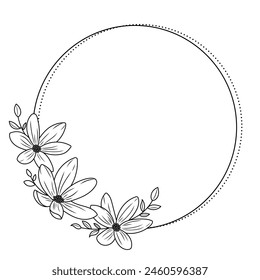 Minimalistische Hochzeitsmonogramme, Blumenblatt Pflanze Hochzeit Logo