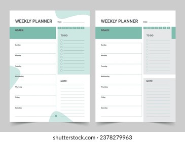 Minimalist Weekly Planner, Personal Planner Layout, Printable Planner