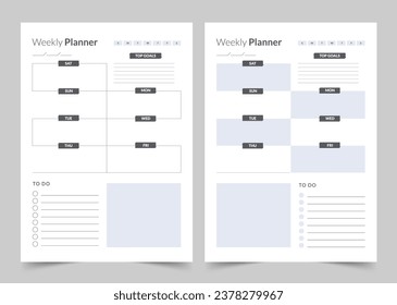 Minimalist Weekly Planner, Personal Planner Layout, Printable Planner