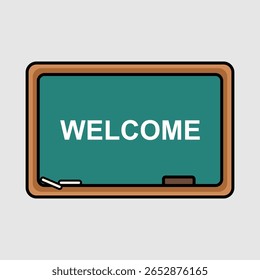 Minimalist welcome message on chalkboard