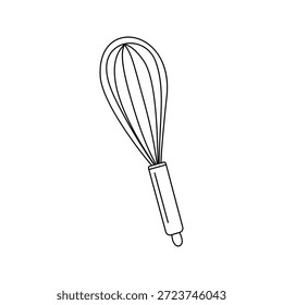 Ferramenta minimalista de cozedura de batedura Linha arte Ilustração