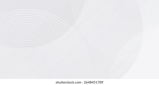 Minimalist White Abstract Background with Circles