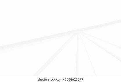 A minimalist white abstract background features intersecting geometric lines creating a subtle 3D effect.