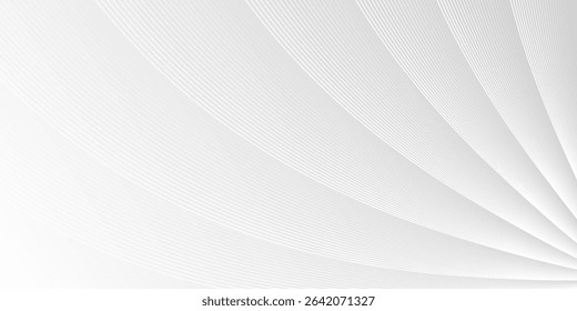 Minimalist white abstract background with line ornament