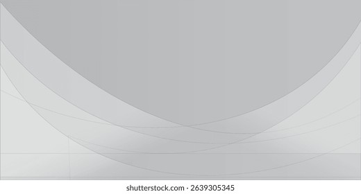 Minimalist white abstract background with smooth curved lines creating a clean and modern design. Ideal for graphic layouts, presentations, this image conveys simplicity and elegance.