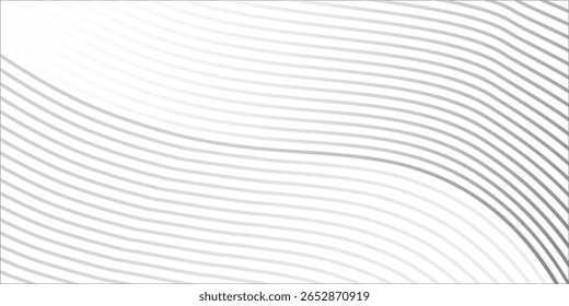 Minimalist white abstract line wave 